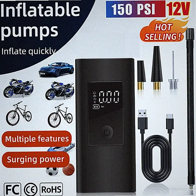 150PSI Air Compressor Car Tire Inflator Electric Pump for Car Motorcycle Bike