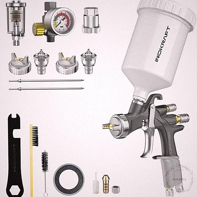 D1 LVLP Air Spray Gun Premium Kit, Easy to Use, Paint Gun for Cars & House DIY
