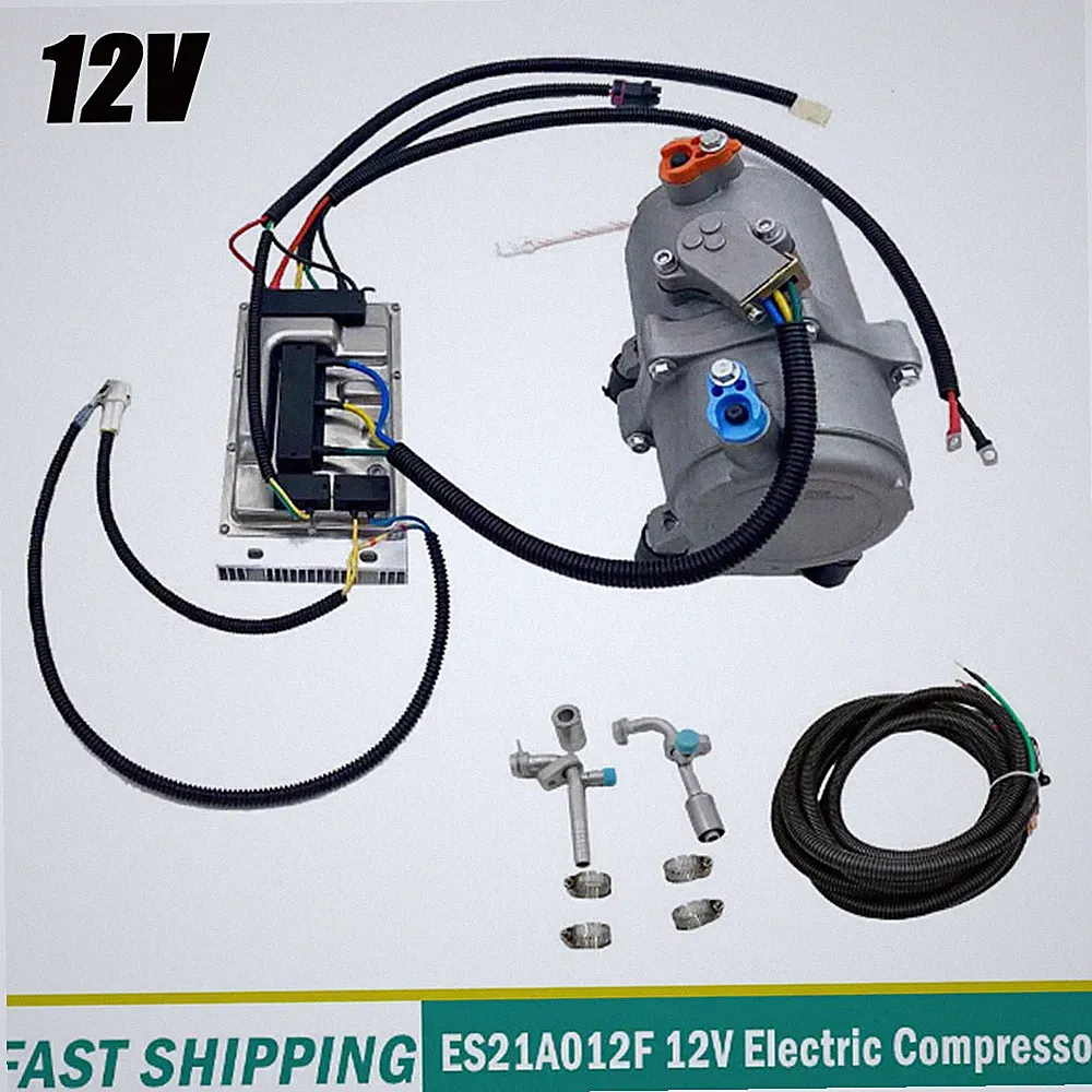 DC Electric Compressor Set for Auto 12V/24V AC Air Conditioning Car Truck Bus