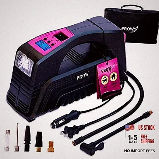 Electric Air Compressor Tire Inflator AC/DC Portable for Car – DC 12V, Home