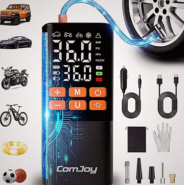 Faster Tire Inflator Portable Air Compressor 150PSI Cordless Air Pump For Car