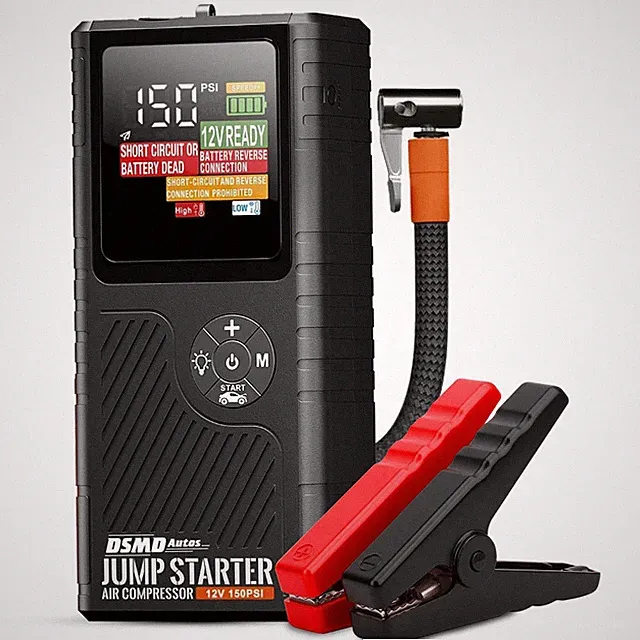 Jump Starter with Air Compressor, Portable Car Battery Booster for Dead Battery