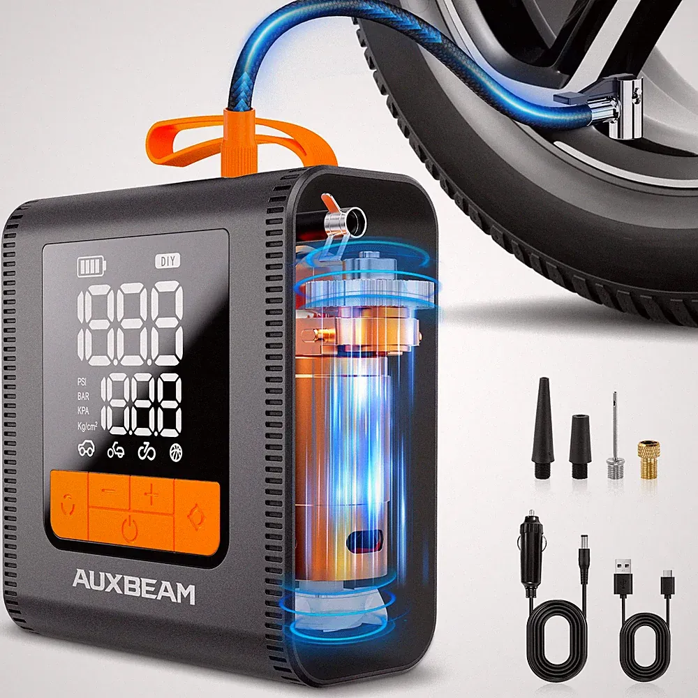 Portable Car Tire Inflator Air Compressor Pump for Pickup Truck Car Motorcycle
