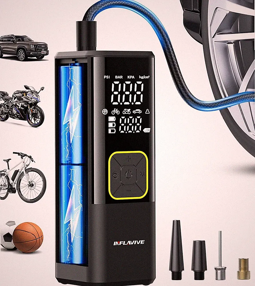 Tire Inflator Portable Air Compressor, 150 PSI Cordless Air Pump for Car Tires w