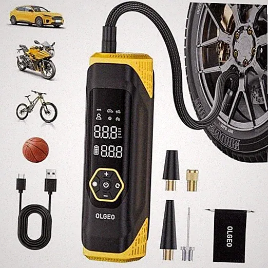 Tire Inflator Portable Air Compressor, 180PSI Air Pump for Car, 6X Faster Blcak
