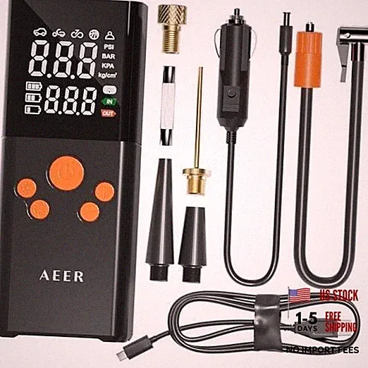 Tire Inflator Portable Air Compressor Air Pump for Car Tires (150 PSI)
