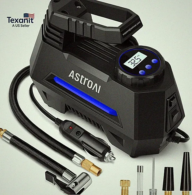 Tire Inflator Portable Air Compressor Air Pump for Car Tires-Car Accessories, 9.